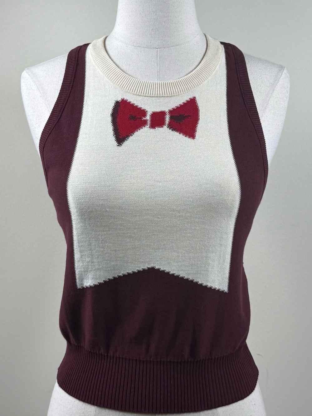 NWOT Sonia Rykiel Bow Tie Knit Tank Top 38
Sz S
